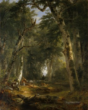  Asher Oil Painting - In The Woods Asher Brown Durand